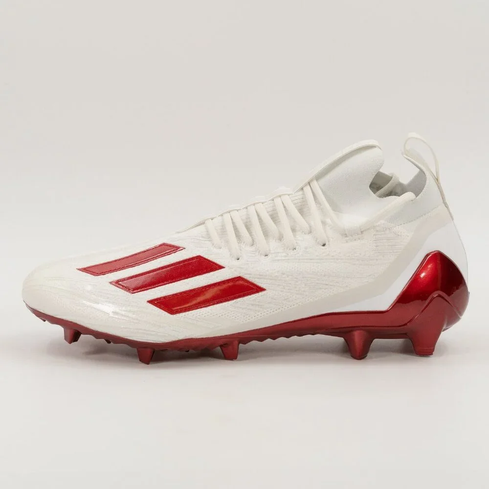 Adidas Adizero Primeknit 'White Team Power Red' HP8740 Football Cleats size 12.5